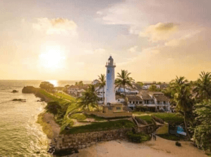 Historic Flag Rock Bastion overlooking the ocean at Galle Dutch Fort.